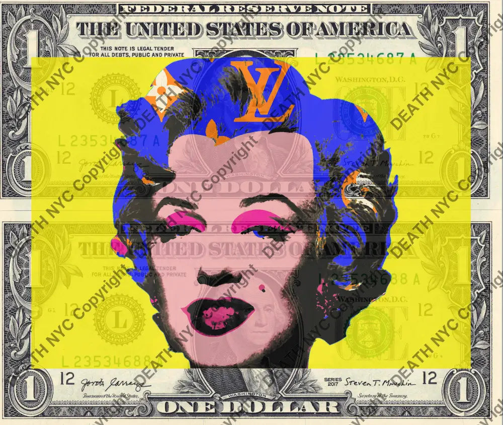 Auction DOUBLE USD $1 Original artwork 211225D6 monr Art Print