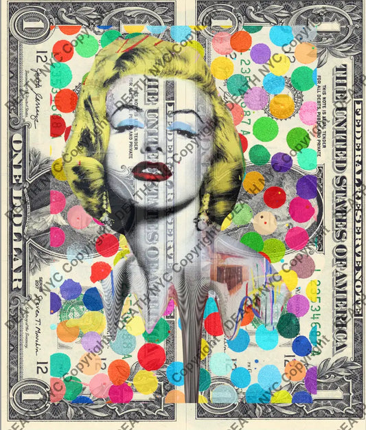 Auction DOUBLE USD $1 Original artwork 221021D5 monr Art Print