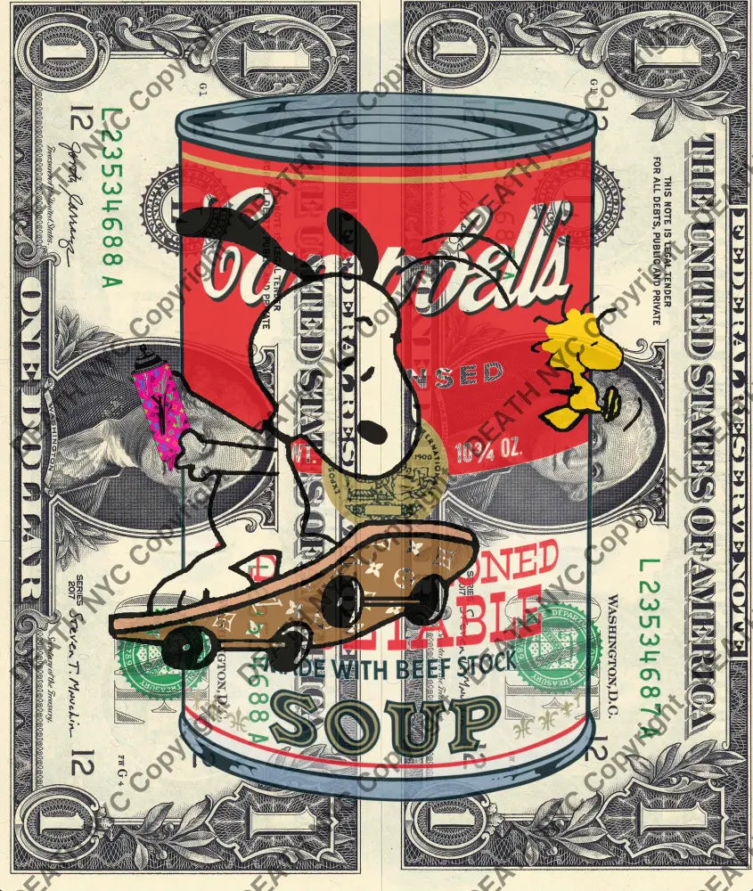 Auction DOUBLE USD $1 Original artwork 230621D11 silly Art Print