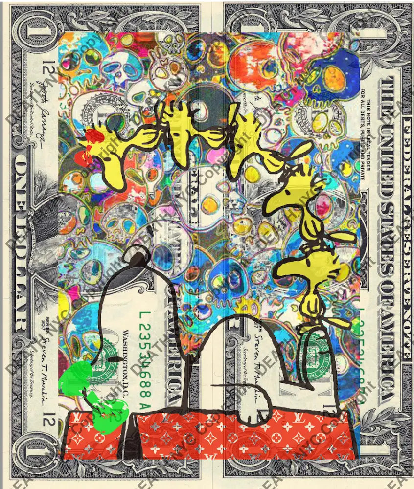 Auction DOUBLE USD $1 Original artwork 230921D6 silly Art Print