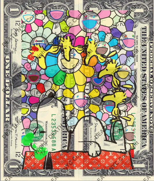 Auction DOUBLE USD $1 Original artwork 230921D7 silly Art Print