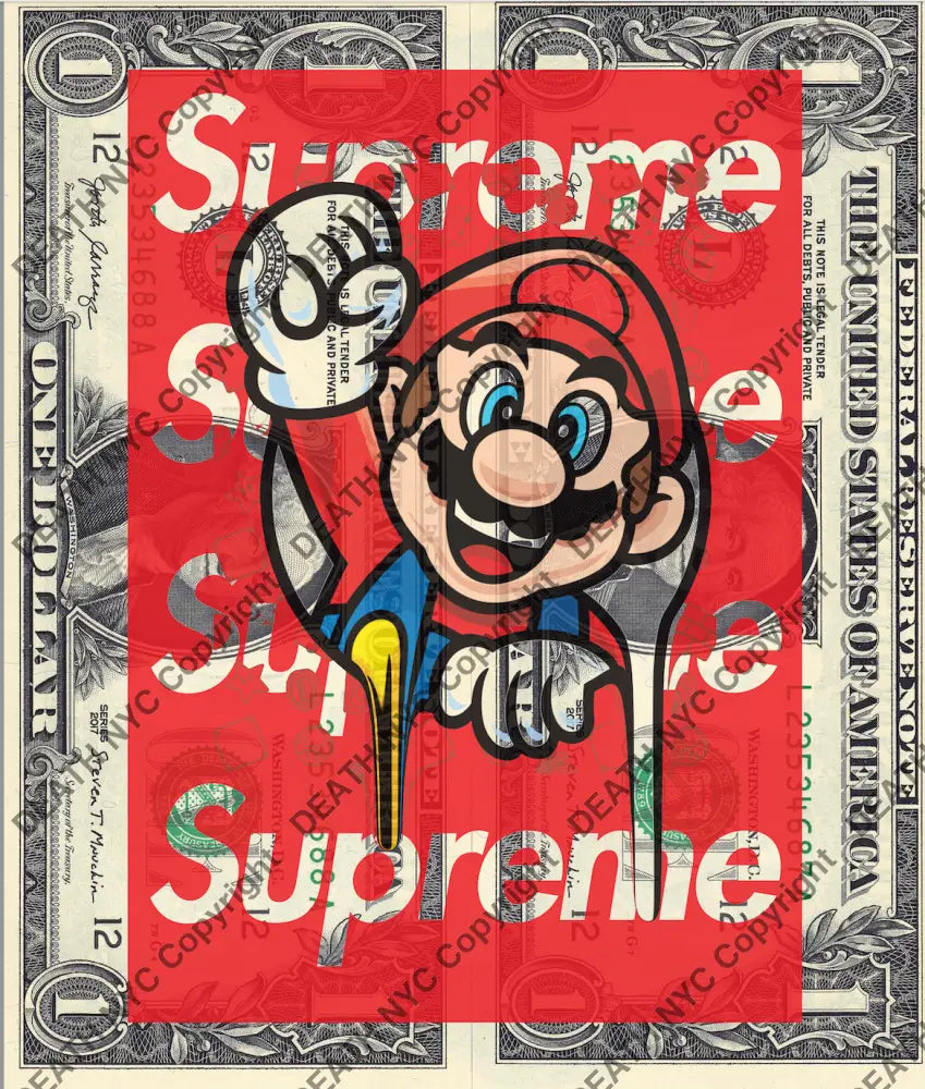 Auction DOUBLE USD $1 Original artwork 231021D2 mar - Art Print
