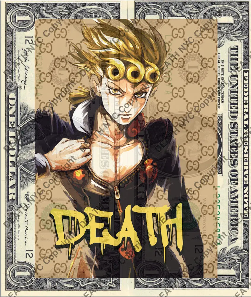 Auction DOUBLE USD $1 Original artwork 231021D5 jo - Art Print