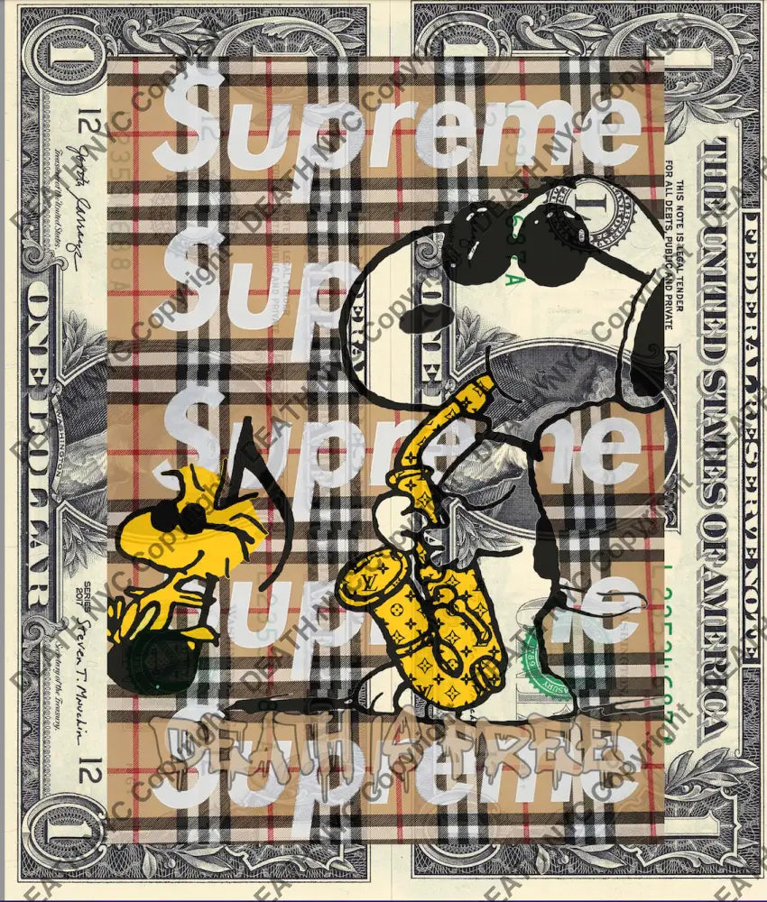 Auction DOUBLE USD $1 Original artwork 240322D7 silly Art Print