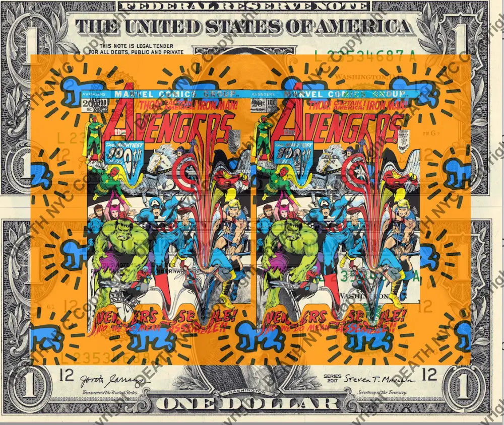 Auction DOUBLE USD $1 Original artwork 241125D11 aveng Art Print