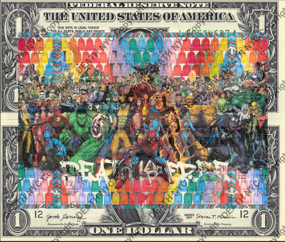 Auction DOUBLE USD $1 Original artwork 241125D3 aveng Art Print