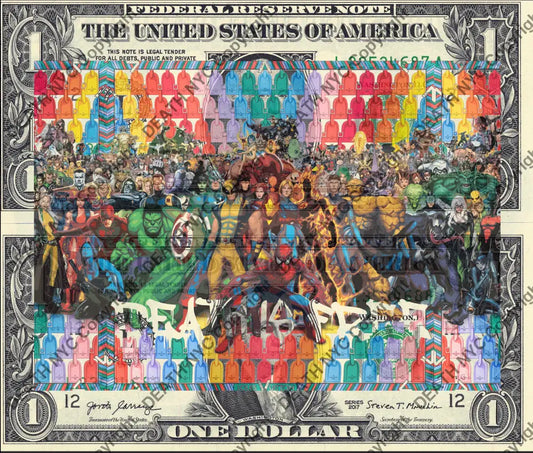 Auction DOUBLE USD $1 Original artwork 241125D3 aveng Art Print