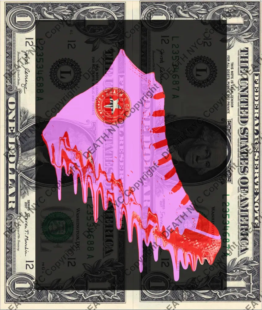 Auction DOUBLE USD $1 Original artwork 241125D9 conver Art Print