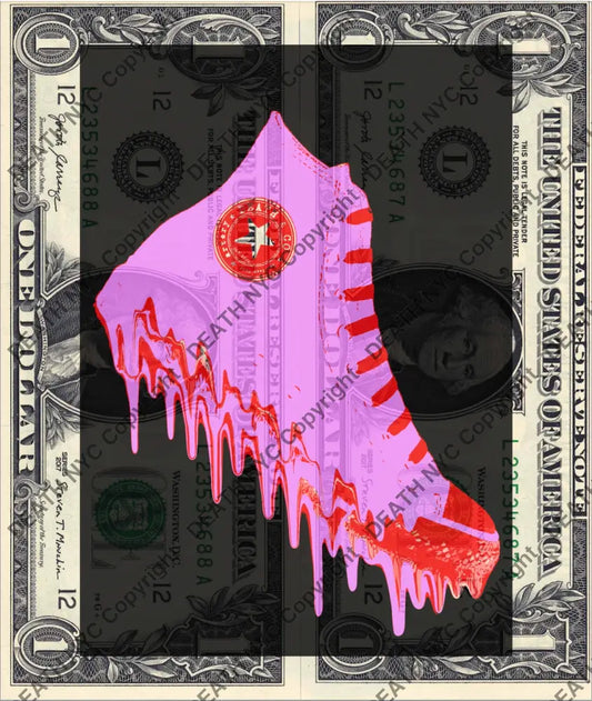 Auction DOUBLE USD $1 Original artwork 241125D9 conver Art Print