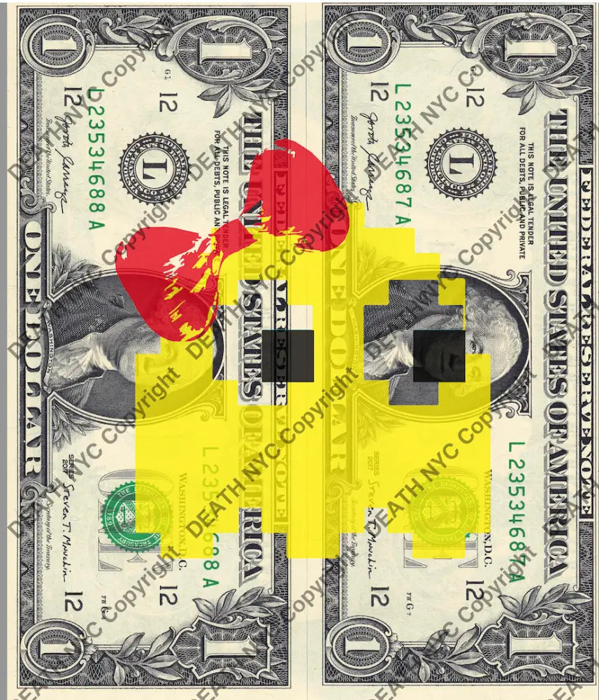 Auction DOUBLE USD $1 Original artwork 250621D22 invade - Art Print
