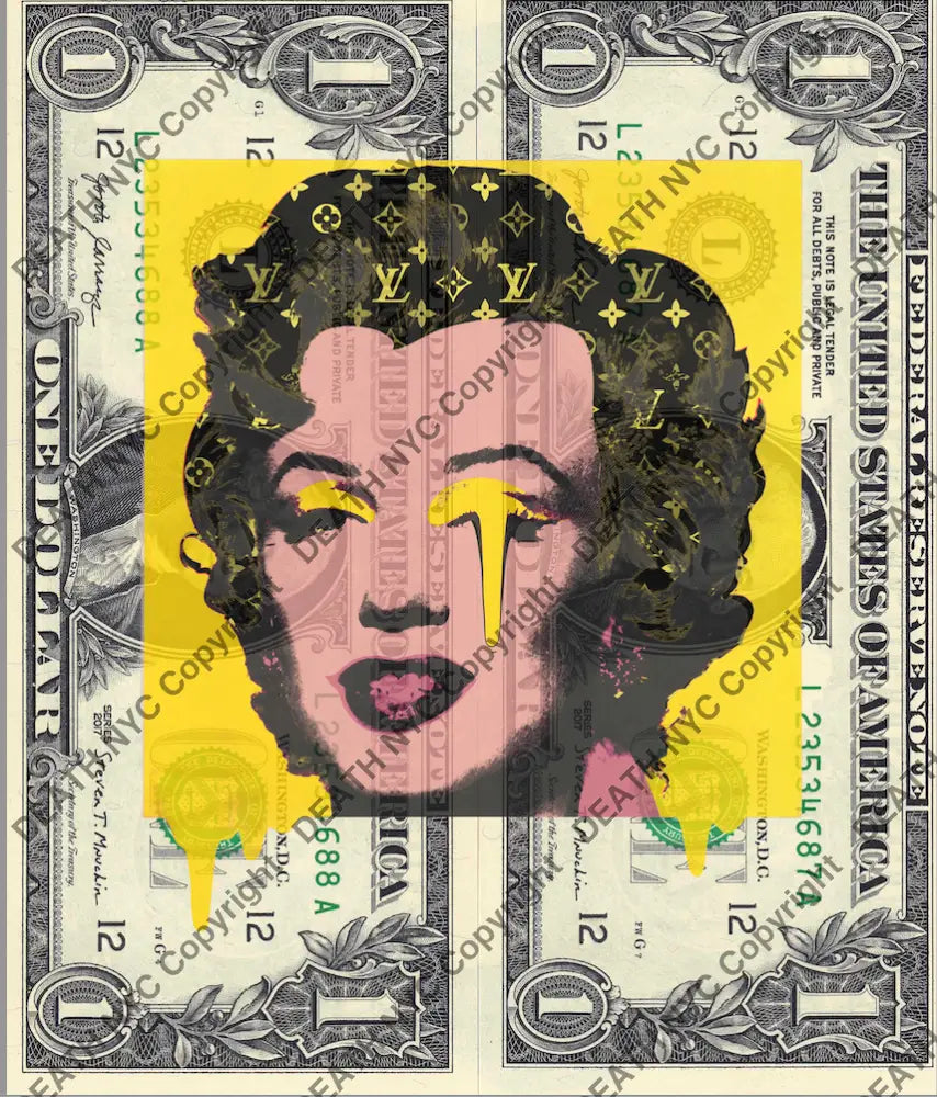 Auction DOUBLE USD $1 Original artwork 261225D7 monr Art Print