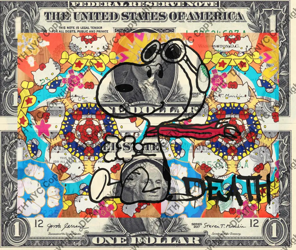 Auction DOUBLE USD $1 Original artwork 270822D7 silly Art Print