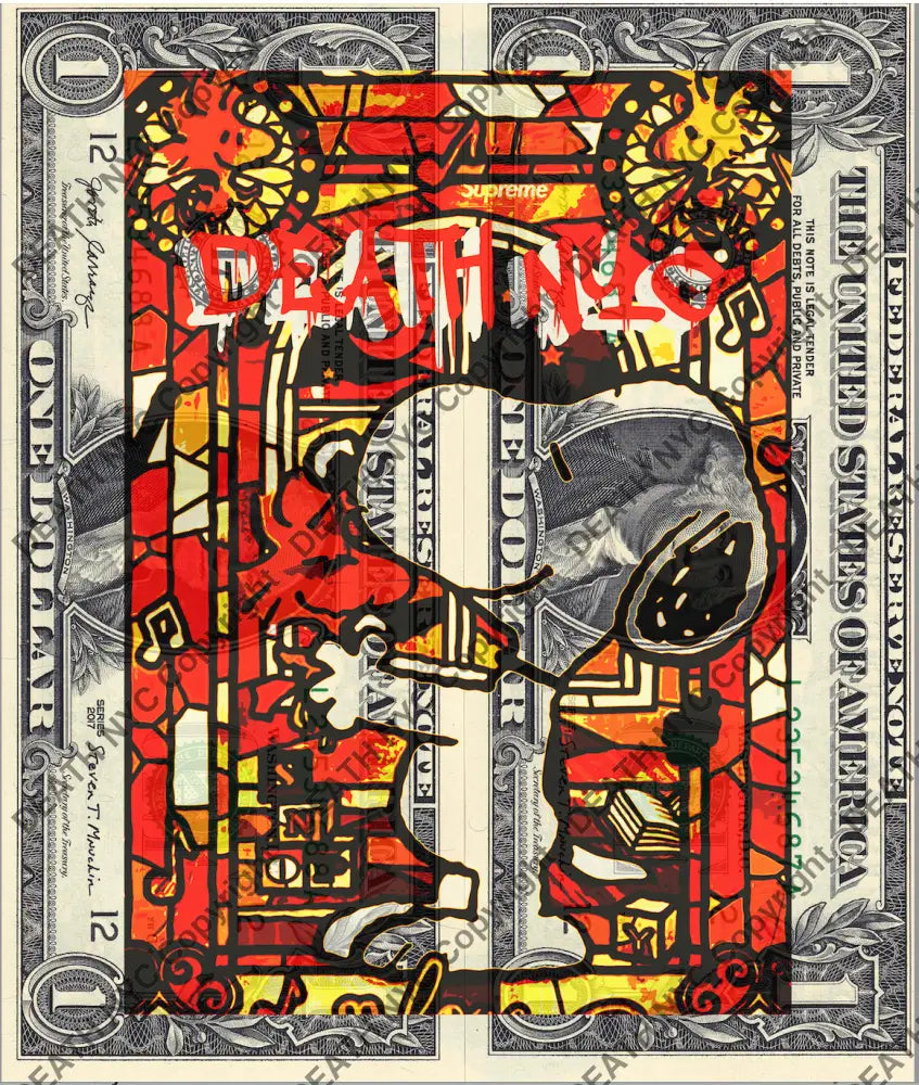 Auction DOUBLE USD $1 Original artwork 270921D17 silly - Art Print