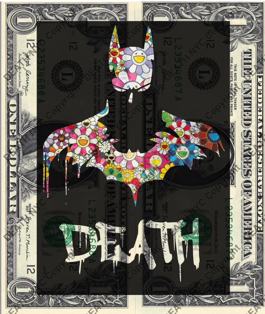 Auction DOUBLE USD $1 Original artwork 281121D4 bat Art Print
