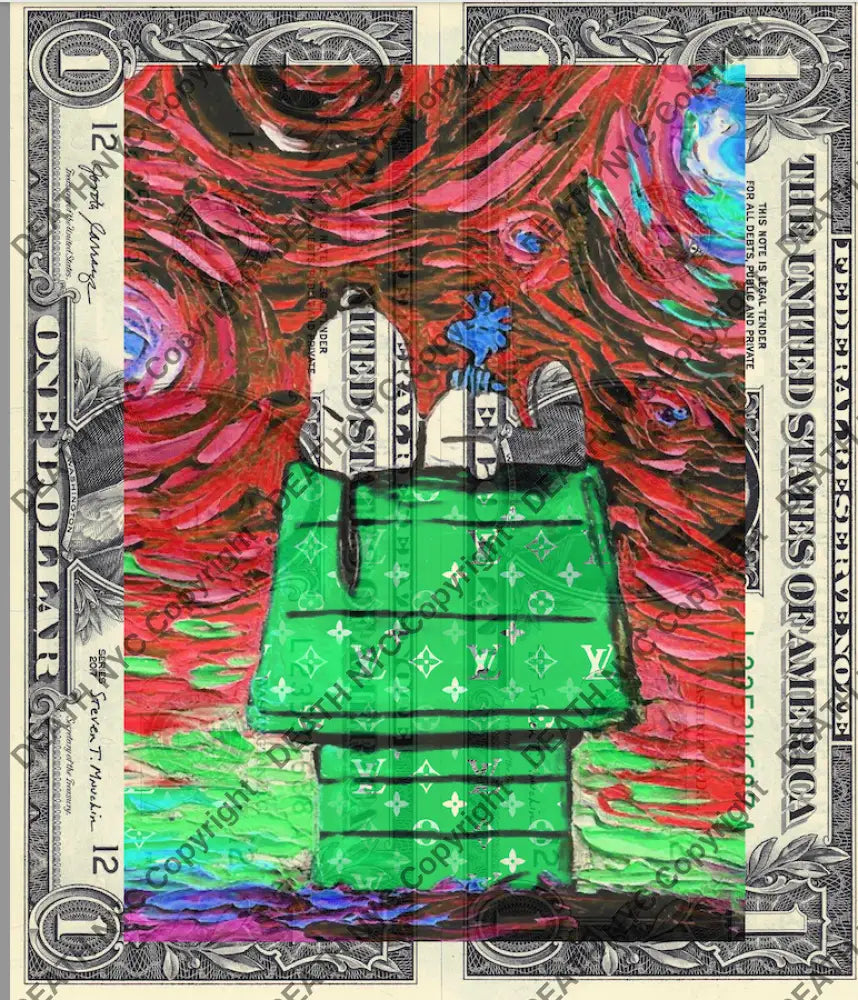 Auction DOUBLE USD $1 Original artwork 301225D4 silly Art Print
