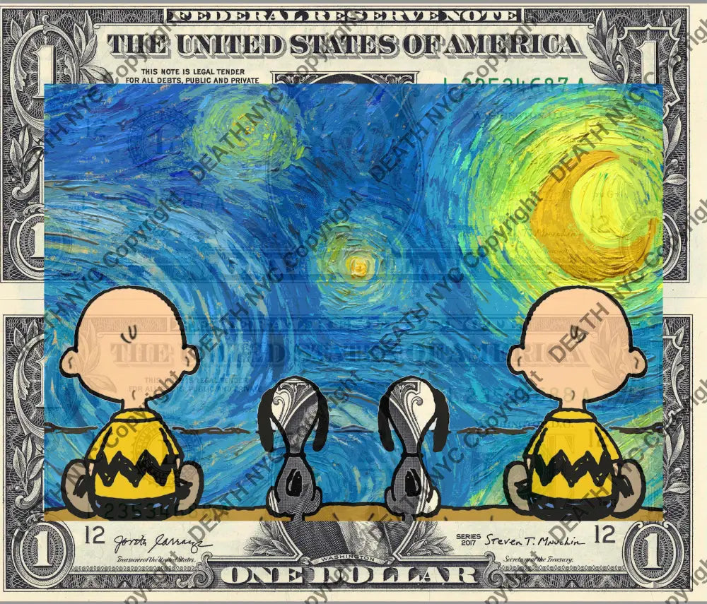 Auction DOUBLE USD $1 Original artwork 310123D17 silly Art Print