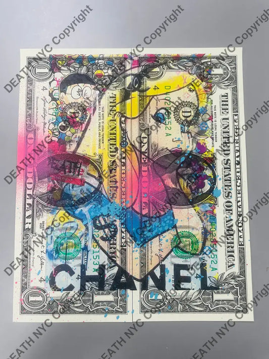 Auction DOUBLE USD $1 Original artwork ’Alice angry’ monr Edition of ONE Art Print