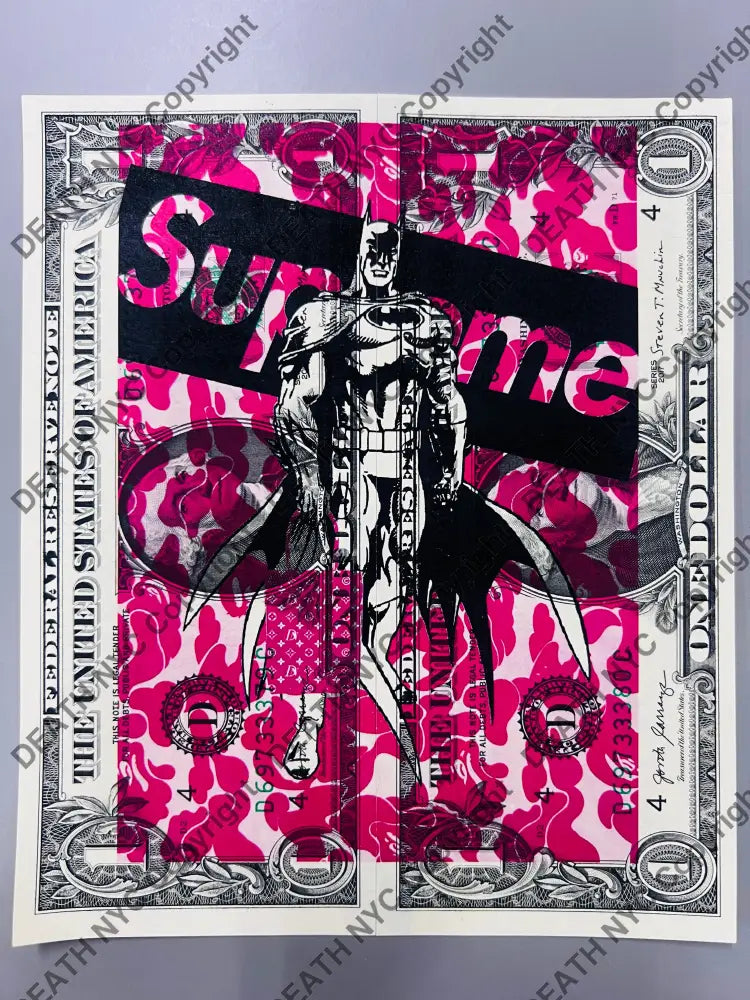 Auction DOUBLE USD $1 Original artwork Bat pk Art Print