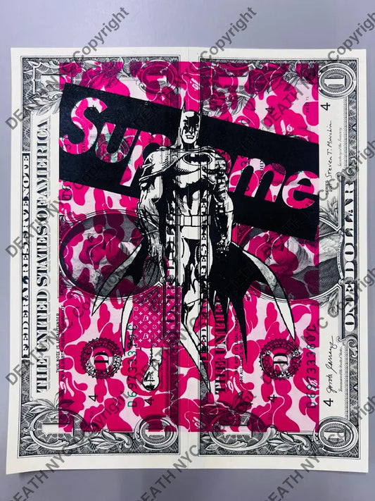 Auction DOUBLE USD $1 Original artwork Bat pk Art Print