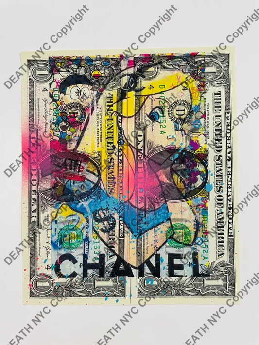Auction DOUBLE USD $1 Original artwork EDITION OF ONE alice splash Art Print