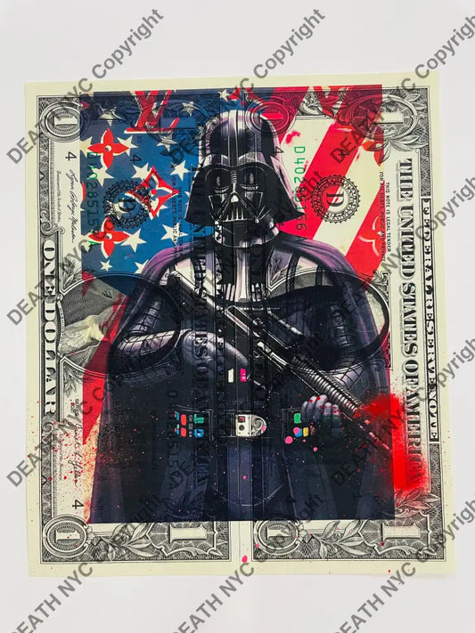 Auction DOUBLE USD $1 Original artwork EDITION OF ONE V d r USA Art Print