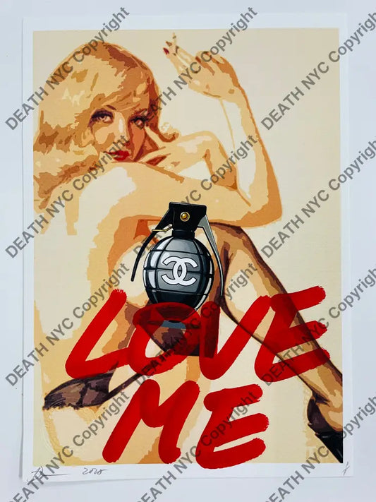 Auction Edition of ONE Original artwork 30x21cm Girl bomb Art Print