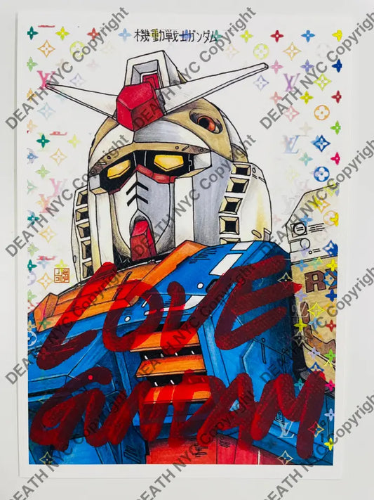 Auction Edition of ONE Original artwork 30x21cm Gund L Art Print