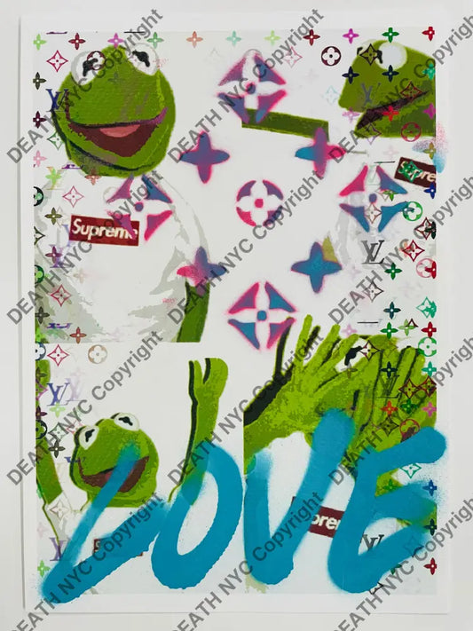 Auction Edition of ONE Original artwork 30x21cm Ker love Art Print