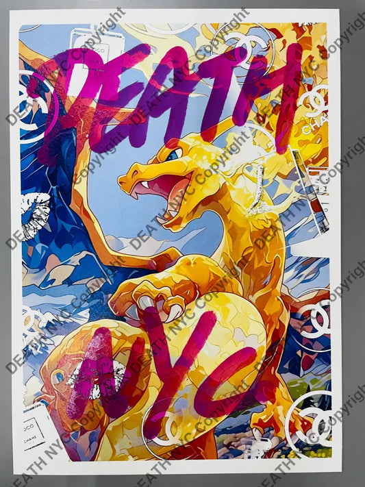 Auction Edition of ONE Original artwork 30x21cm p k dragon Art Print