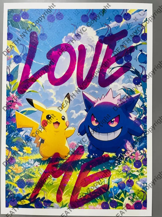 Auction Edition of ONE Original artwork 30x21cm p k love me Art Print