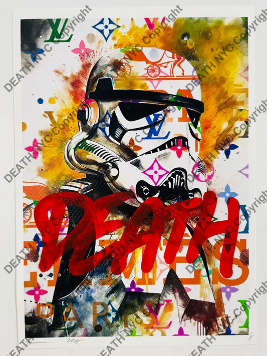 Auction Edition of ONE Original artwork 30x21cm troop DEATH Art Print