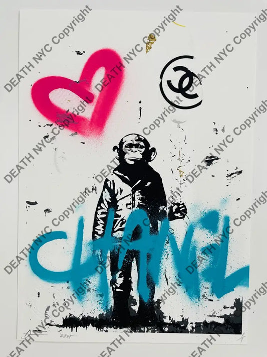 Auction Edition of ONE Original artwork 30x21cm troop Monkey Ch Art Print