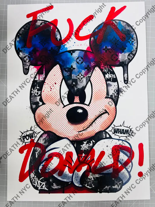 Auction Edition of ONE Original artwork 45 x 32cm Fk donald Art Print