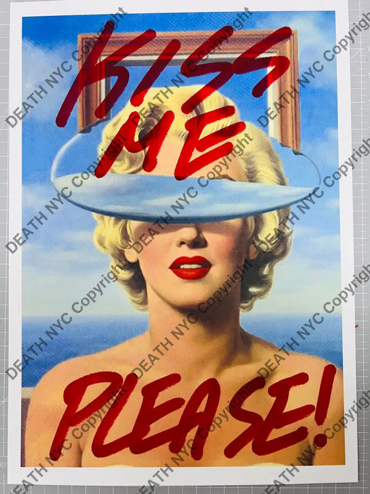 Auction Edition of ONE Original artwork 45 x 32cm Monr Please Art Print