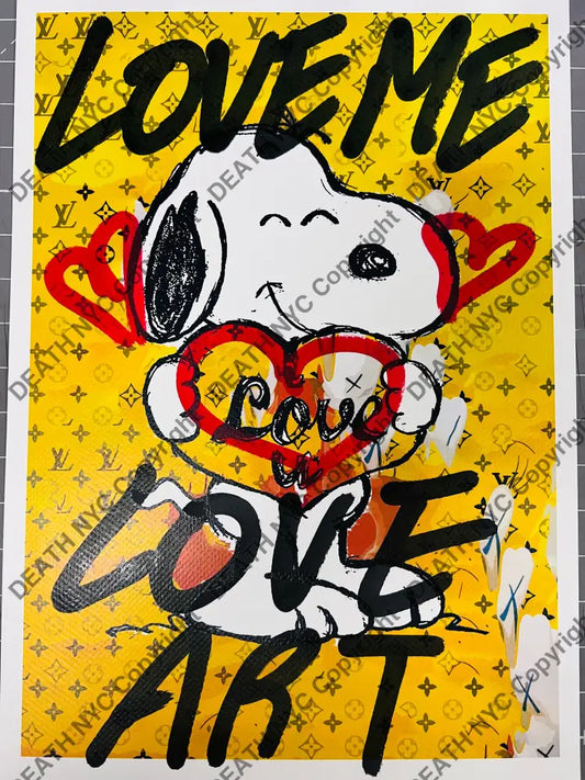 Auction Edition of ONE Original artwork 45 x 32cm Silly love me Art Print