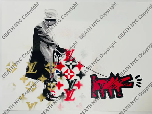 Auction Edition of ONE Original artwork 45x32cm queen dog L Art Print