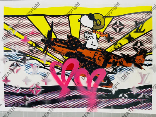 Auction Edition of ONE Original artwork 45x32cm silly sun Art Print