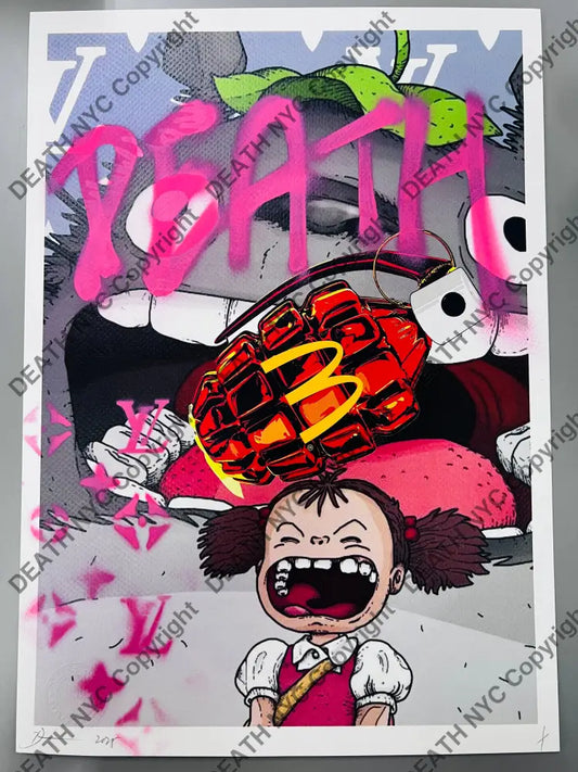 Auction Edition of ONE Original artwork 45x32cm toto laugh Art Print