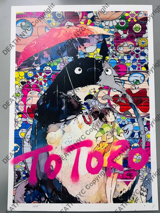 Auction Edition of ONE Original artwork 45x32cm toto mura Art Print