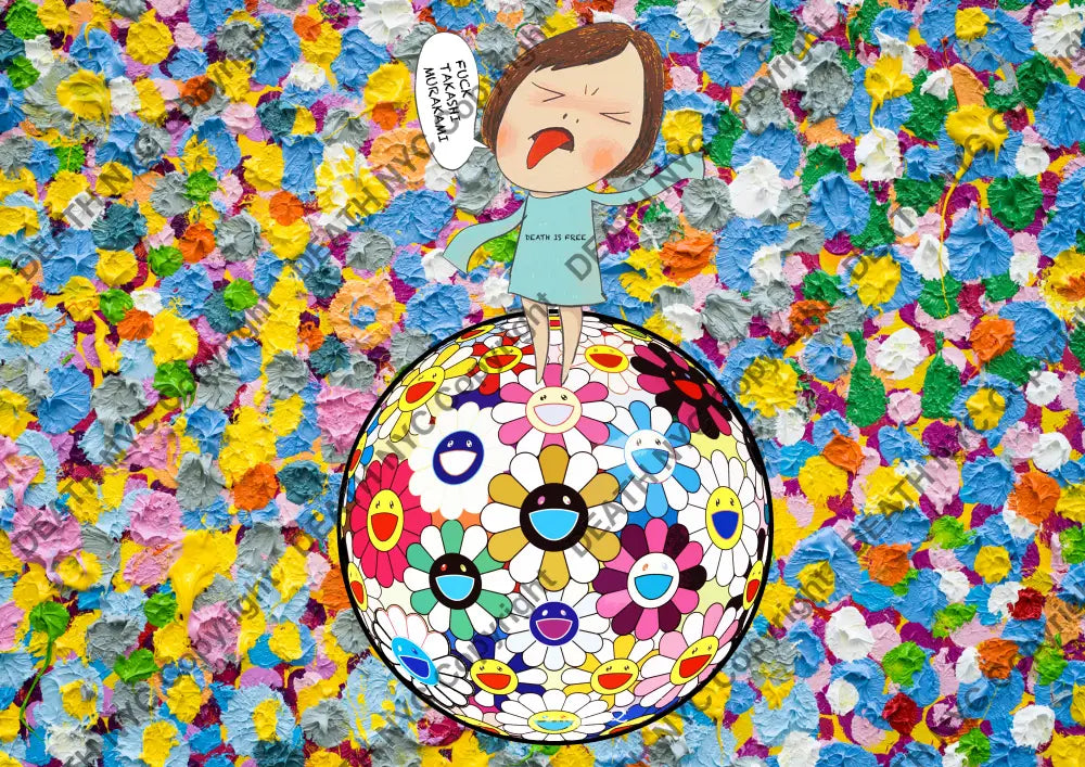 Auction ’f N ball flower’ art print 45x32cm (Edition of 100) Art Print