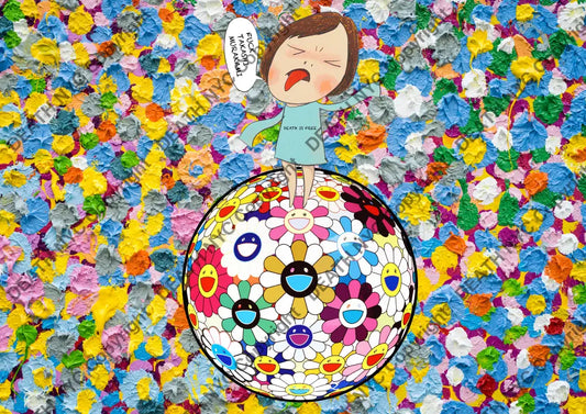 Auction ’f N ball flower’ art print 45x32cm (Edition of 100) Art Print