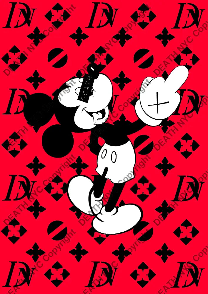Auction ’finger mouse dn red’ art print 45x32cm (Edition of 100) Art Print