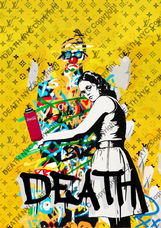 Auction ’flwr girl hug’ 45x32cm (Edition of 100) DEATHP706 Art Print