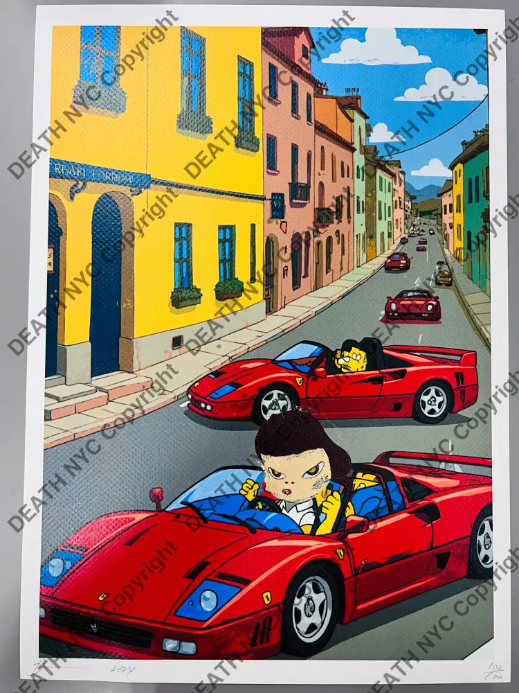 Auction ’girl in car’ 45x32cm (Edition of 100) (2024) Art Print