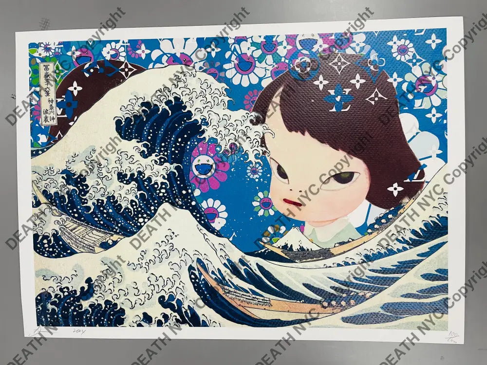 Auction ’girl wave ’ 45x32cm (Edition of 100) (2024) Art Print