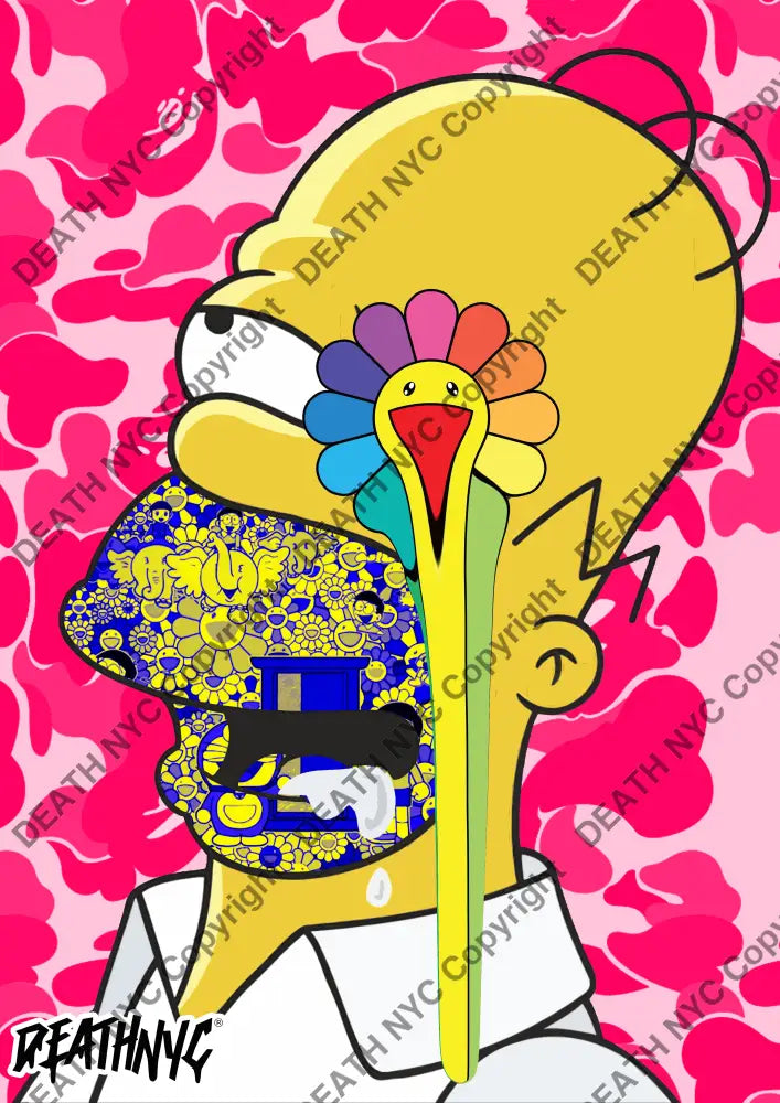 Auction ’home drip flower 1’’ art print 45x32cm (Edition of 100) - Art Print