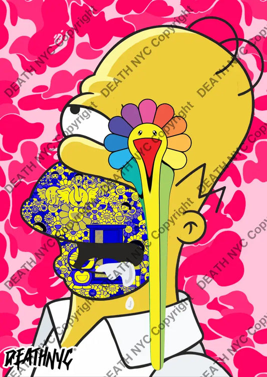 Auction ’home drip flower 1’’ art print 45x32cm (Edition of 100) - Art Print