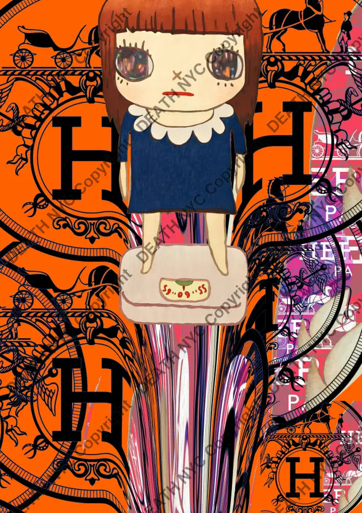 Auction ’K608 girl’ art print 45x32cm (Edition of 100) Art Print