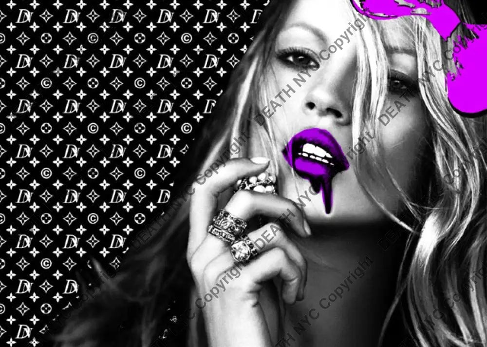 Auction ’kate m dn purple ’ art print 45x32cm (Edition of 100) - Art Print