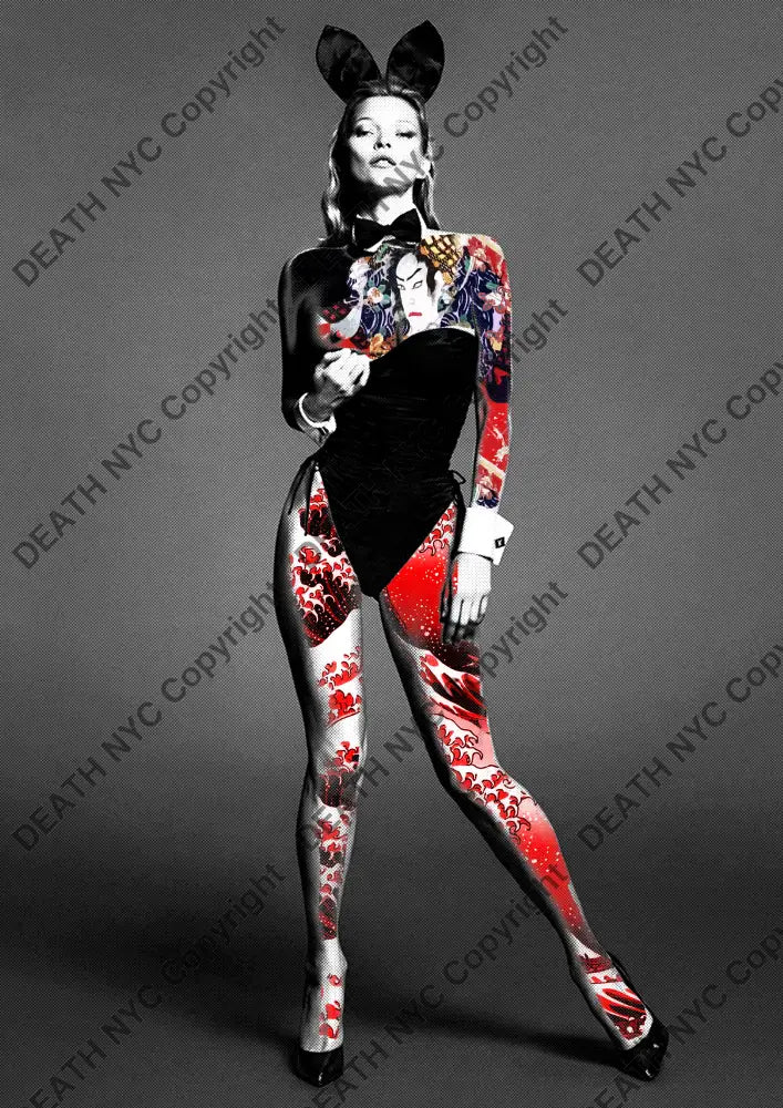 Auction ’kate m tattoo red wave. ’ art print 45x32cm (Edition of 100) - Art Print
